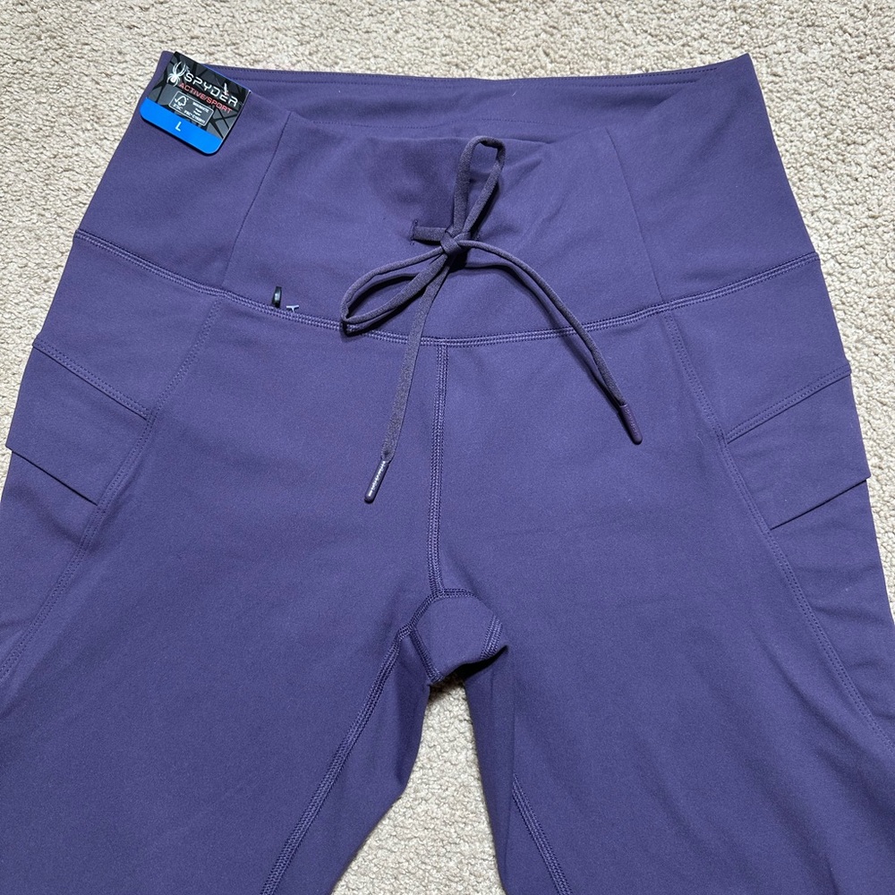 Spyder Active Sport Women's High Waisted Stretch Cargo Tight Legging Pant